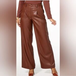 House of Harlow 1960 Faux Leather Terracotta Pants